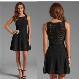 BB Dakota Renley Black Lace Fit/Flare Dress Size 8